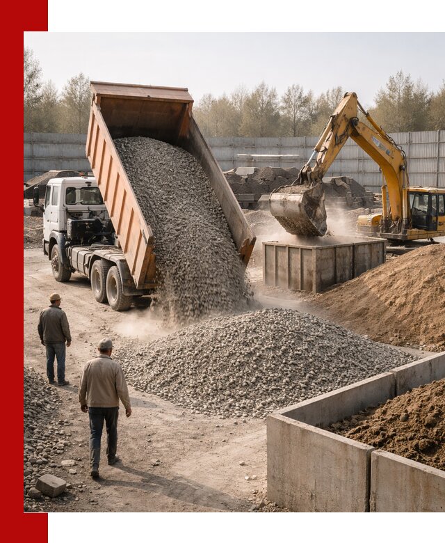 Доставка нерудных материалов с погрузкой и разгрузкой в Оренбурге