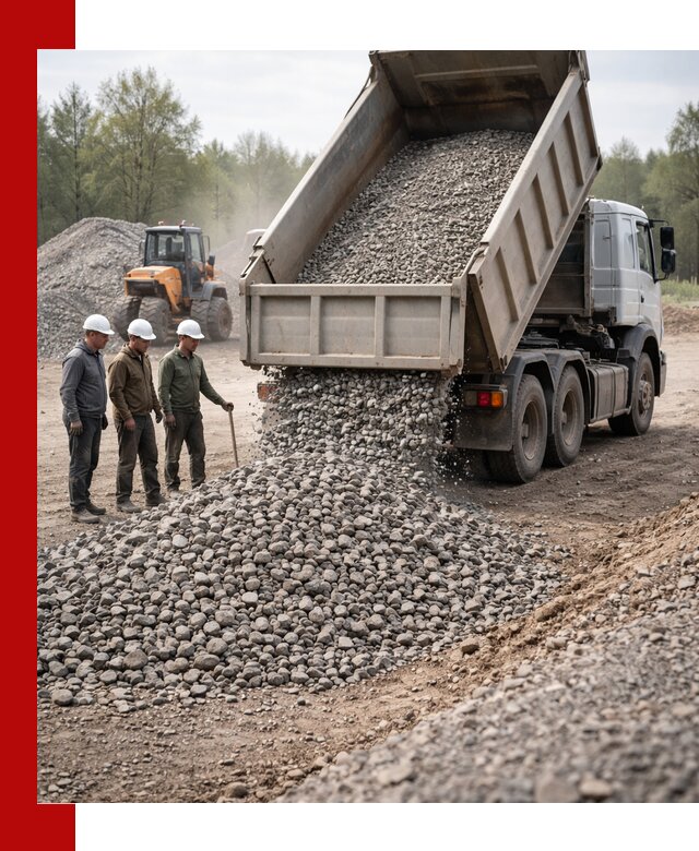 Доставка гравийного щебня фракции 70-120 в Оренбурге