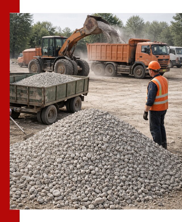 Доставка известнякового щебня фракция 20–40 в Оренбурге