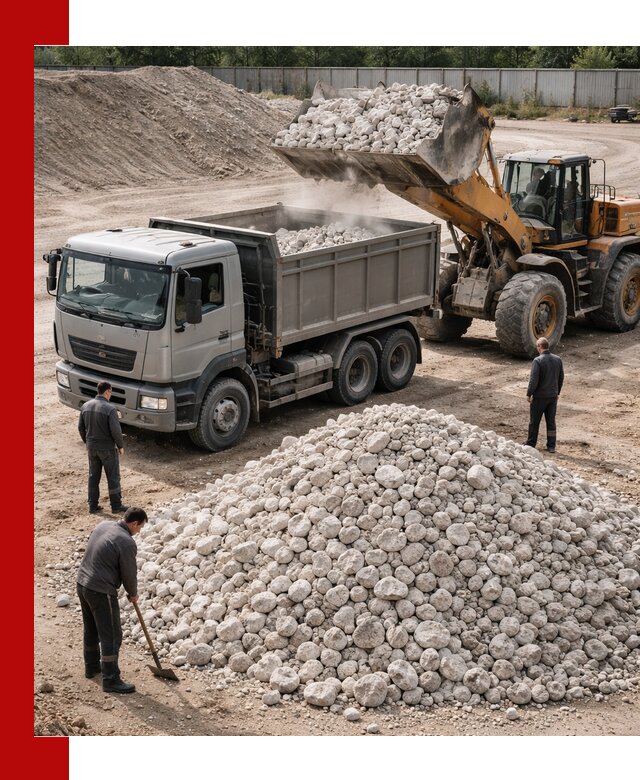 Известняковый щебень фракция 70–150 с доставкой в Оренбурге