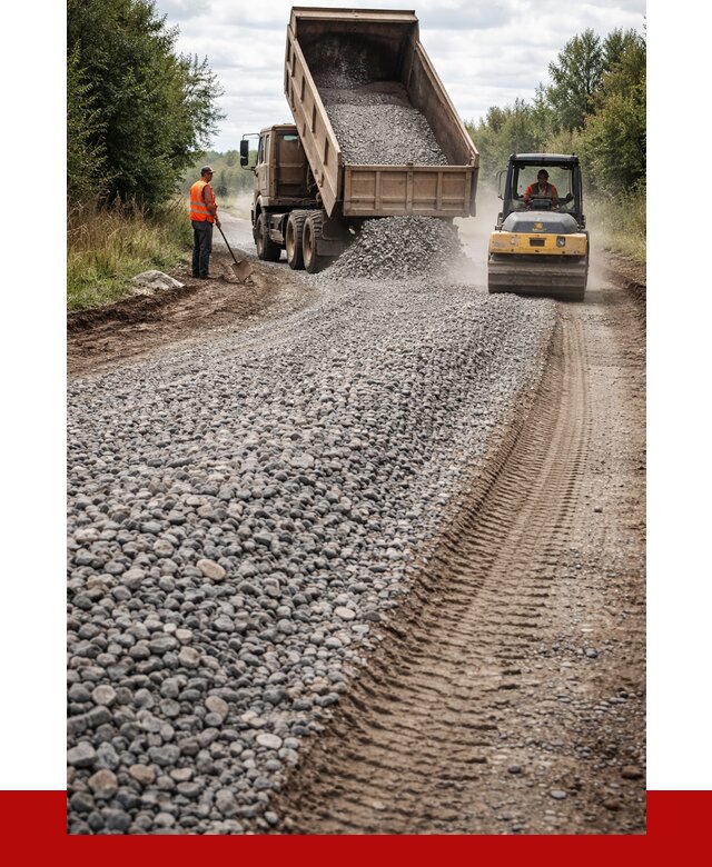 Щебень для отсыпки дороги в Оренбурге от 2746 р. ПРОНЕРУДРнб