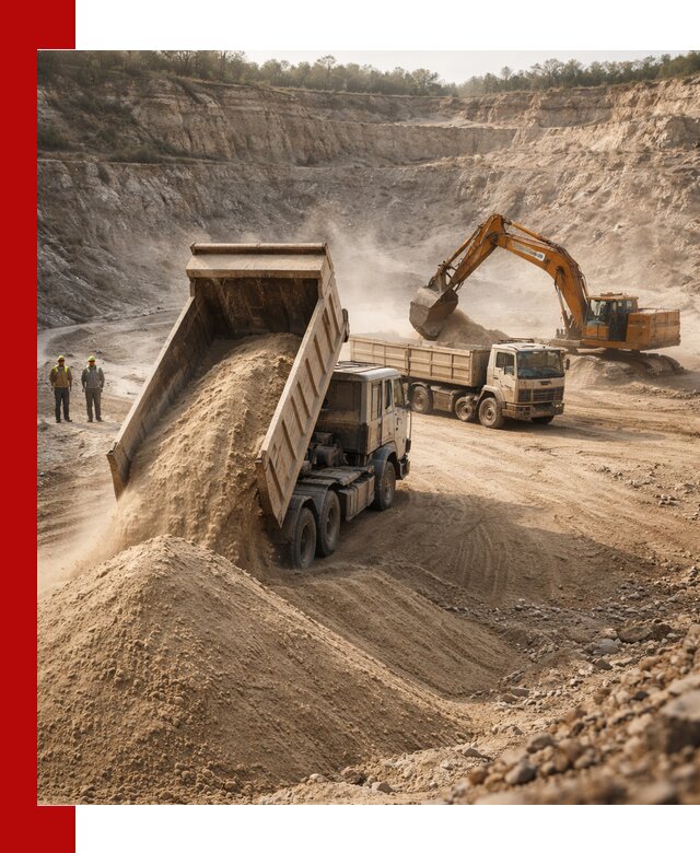 Карьерный песок навалом с доставкой в Оренбурге