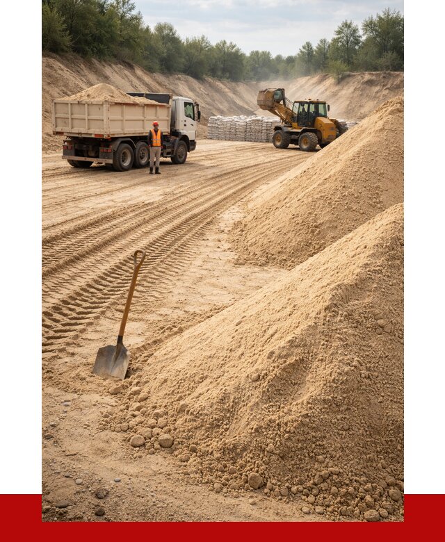 Карьерный песок мелкозернистый в Оренбурге от 9152 р. | ПРОНЕРУДРнб