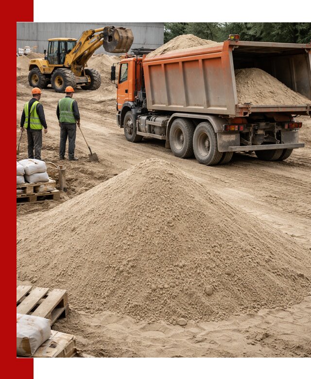 Доставка и продажа мытого речного песка в Оренбурге