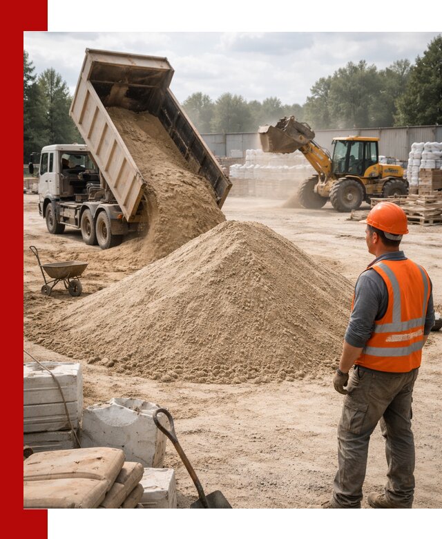 Доставка строительного песка с самосвалом в Оренбурге