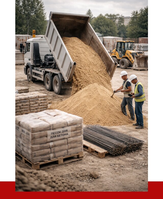 Песок для бетона в Оренбурге от 2542 р. с доставкой, ПРОНЕРУДРнб