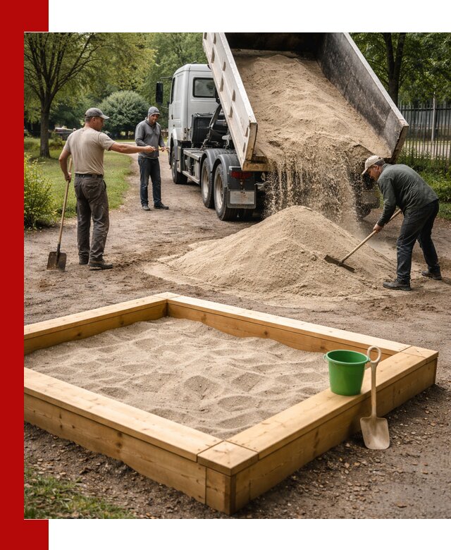 Песок для песочницы с доставкой в Оренбурге недорого и чистый