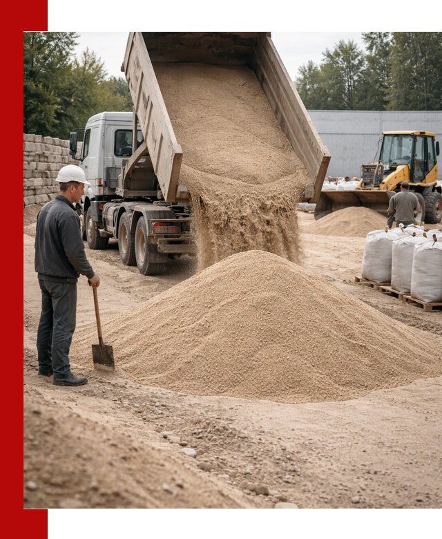 Кварцевый песок фракция 0–3 мм с доставкой в Оренбурге