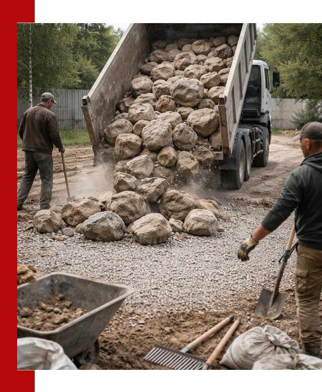 Доставка и укладка булыжника в Оренбурге