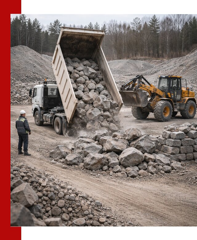 Доставка и продажа бутового гранитного камня в Оренбурге