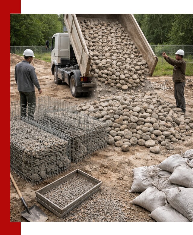 Камень для габионов фракция 70–151 в Оренбурге