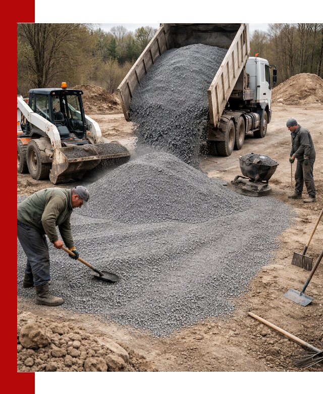 Отсев для подсыпки в Оренбурге — доставка и подсыпка на участок