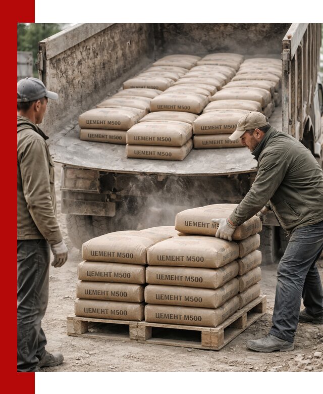 Цемент М500 с доставкой самосвалом в Оренбурге