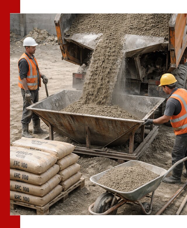 Доставка цементно-песчаной смеси М100 в Оренбурге