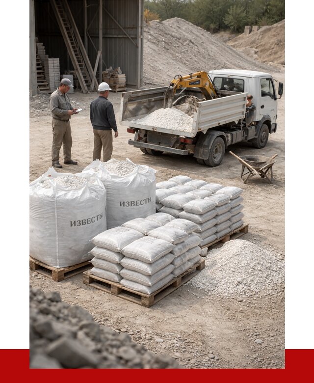 Известь строительная в Оренбурге с доставкой от 4271 р. | ПРОНЕРУДРнб