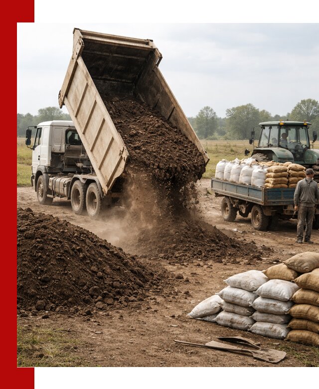 Доставка грунта и удобрений оптом в Оренбурге для сельхоз и строительства