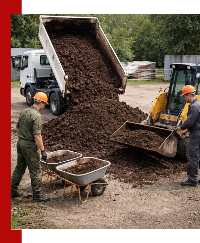 Доставка торфо-земляной смеси в Оренбурге для огорода и ландшафта