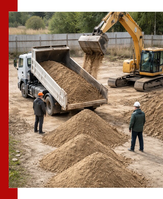 Доставка супеси вагонными и автопартиями в Оренбурге