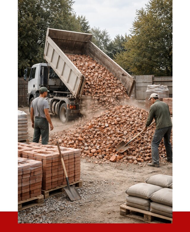 Бой кирпича в Оренбурге с доставкой от 4271 руб/куб | ПРОНЕРУДРнб
