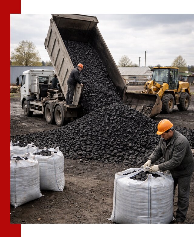 Доставка каменного угля в Оренбурге оптом и в розницу