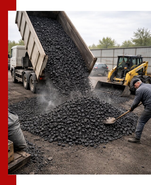 Доставка угля орех в Оренбурге оптом и в розницу