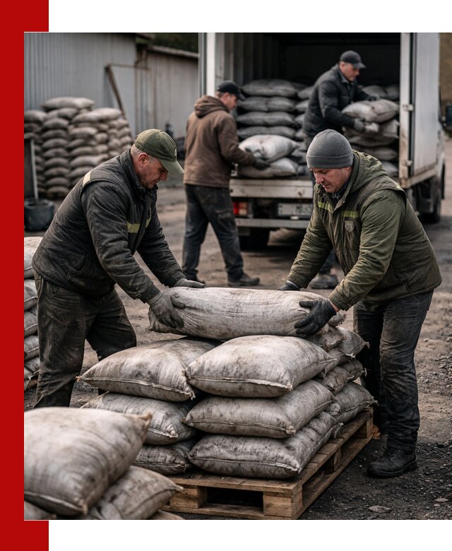 Доставка угля в мешках по выгодным ценам в Оренбурге