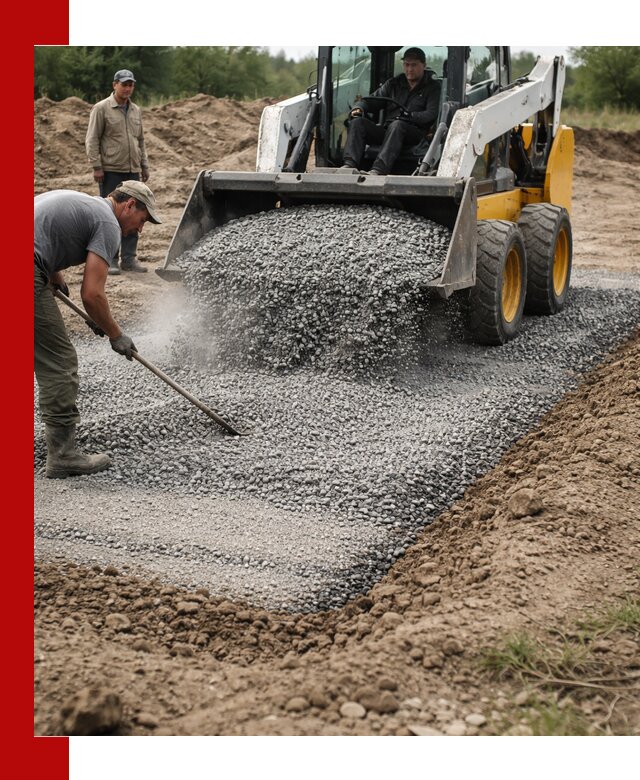 Устройство щебеночной подушки в Оренбурге для дорог и фундаментов